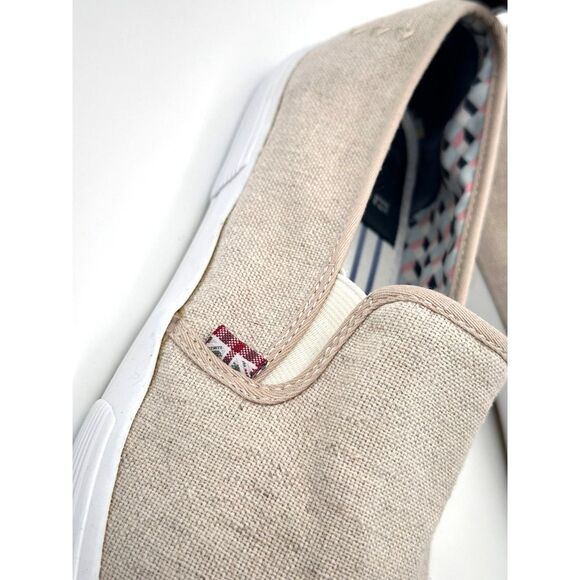 Ben Sherman Bristol Slip-On Sneakers Men's 12 Beige Canvas Casual Shoes - Picture 9 of 10
